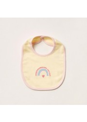 Juniors Printed Bib with Button Closure - Set of 2