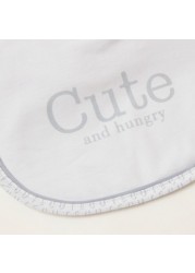 Giggles Printed Bib with Snap Button Closure