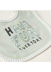 Juniors Embroidered Bib with Snap Closure