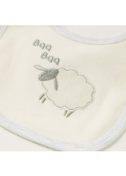 Juniors Embroidered Bib with Snap Button Closure