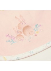 Juniors Floral Embroidered Bib with Press Button Closure