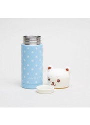 Juniors Printed Thermos Flask with Teddy Bear Shaped Cap - 250 ml