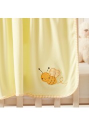 Juniors Bee Print Receiving Blanket - 80x80 cms