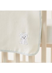 Juniors Embroidered Waffle Blanket - 75x80 cms