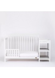 Dream On Me Chloe 3-In-1 Convertible Crib with Changer - Grey