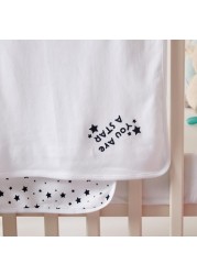 Juniors 2-Piece Stars Printed Receiving Blanket Set - 70x70 cms