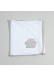 Juniors House Applique Receiving Blanket - 80x80 cms