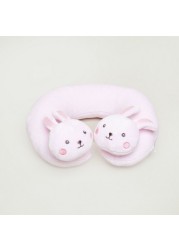 Juniors Neck Pillow with Bunny Accents