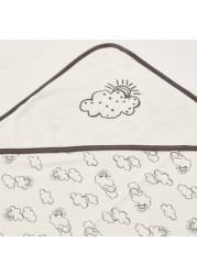 Juniors All-Over Cloud Print Receiving Blanket with Hood