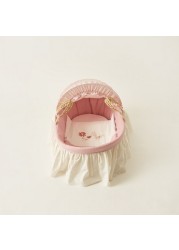 Cambrass Moses Basket with Frills and Canopy