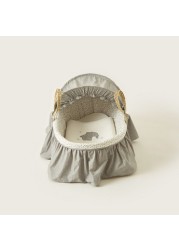 Cambrass Moses Basket with Frills and Canopy