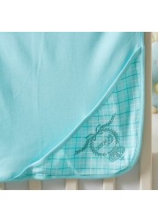 Juniors Embroidered Receiving Blanket with Hood - 80 x 80 cms