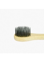 Ionic MSM Charcoal Bamboo Toothbrush with Wooden Handle