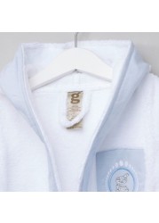 Giggles Patch Detail Hooded Bath Robe