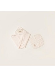 Giggles Embroidered 4-Piece Hooded Bathrobe and Towel Set