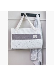 Cambrass Printed Diaper Bag with Twin Handles and Zip Closure