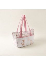 Juniors Printed Diaper Bag with Zip Closure