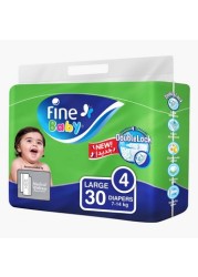 Fine Baby Size 4, 30-Piece Diaper Pack - 7-14 kgs