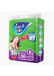 Fine Baby Diaper Junior Size 6 Mega 36-Diaper Pack - 16+ kgs