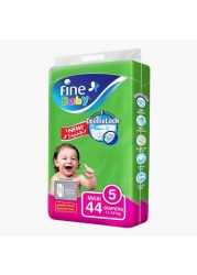 Fine Baby Size 5, Maxi 44-Diapers Jumbo Pack - 11-18 kgs