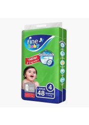 Fine Baby Diaper Junior Size 4 Large 48-Diaper Pack - 7-14 kgs