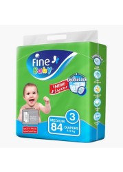 Fine Baby DoubleLock Technology Size 3 Medium 84-Diaper Pack - 4-9 kgs