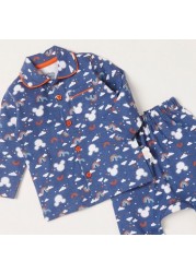 Disney All-Over Mickey Mouse Print Shirt and Pyjamas Set