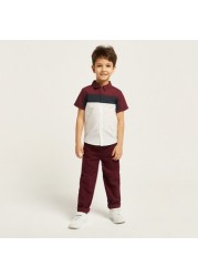 Juniors Solid Pants with Button Closure and Pockets