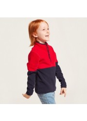 Juniors Panelled Pullover with Long Sleeves