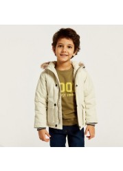 Juniors Zip Through Jacket with Hood and Pockets