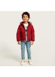 Juniors Zip Through Jacket with Hood and Pockets