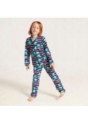 Juniors Printed Shirt and Pyjama Set