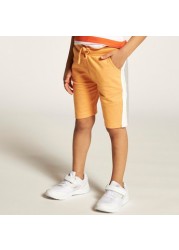 Juniors Solid Mid-Rise Shorts with Drawstring Closure and Pockets