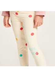 Disney Printed Leggings with Elasticated Waistband