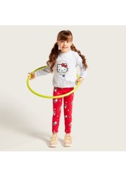 Sanrio Hello Kitty Print Sweatshirt with Long Sleeves