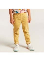 Juniors Solid Jeggings with Pockets and Elasticated Waistband