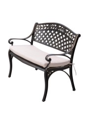 Milano Cast Aluminum Garden Bench (103 x 60 x 85 cm)