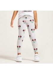 Minnie Mouse Print Leggings with Elasticated Waistband