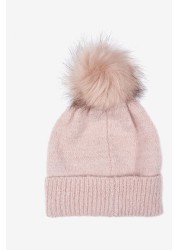 Barbour® International Sparkle Knitted Beanie With Pom