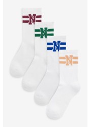 Next Sports Collegiate Style Cushion Sole Ankle Socks 4 Pack