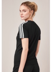 adidas 3 Stripe T-Shirt