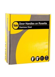 Yale Door Handles on Rosette (Stainless Steel)