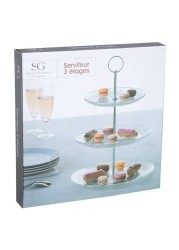 SG 3-Tier Glass Serving Plate Stand