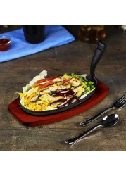 Oval Sizzler Tray W/ Holder, Large (28 x 18 cm)