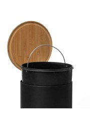 5five Metal Dustbin W/ Bamboo Lid (30 L)