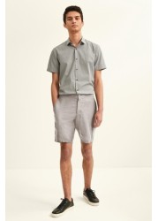 Elasticated Waistband Linen Shorts