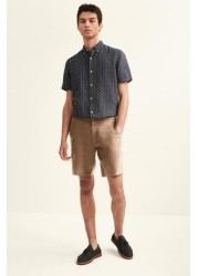 Elasticated Waistband Linen Shorts