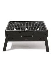 Generic Portable Barbeque Charcoal Grill Black/Silver 360x105x280mm