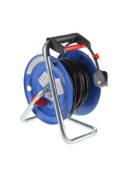 Brennenstuhl Heavy Duty 3-Socket Cable Reel W/Safety Cut Out (25 m, Blue)