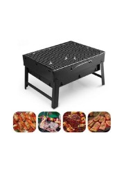 Generic Portable BBQ Charcoal Grill Black 35x27.5centimeter